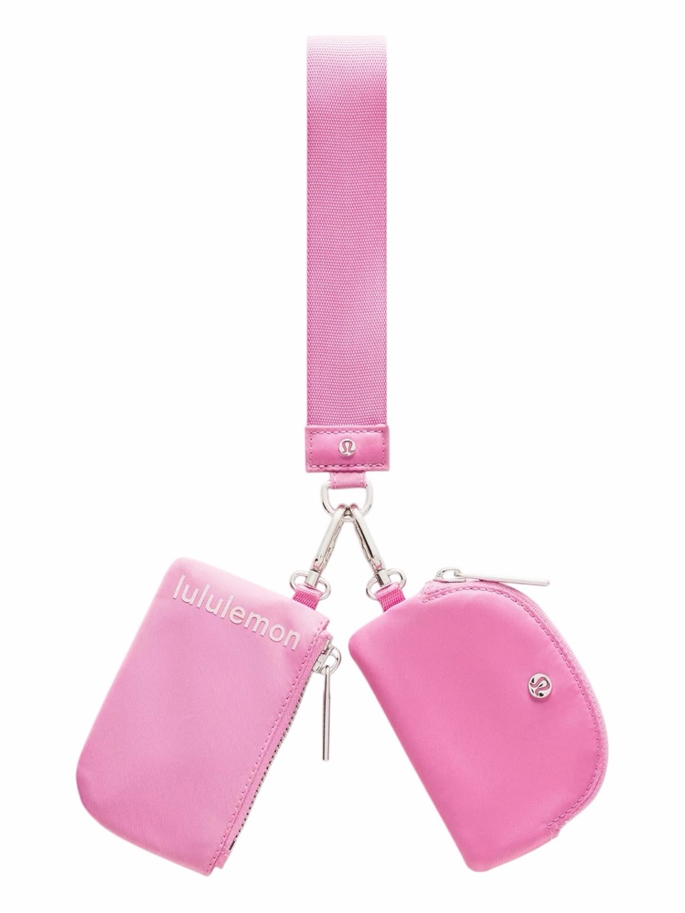 NWT Lululemon Dual Pouch Wristlet (Sweet Sorbet/Pink Pearl/Silver)